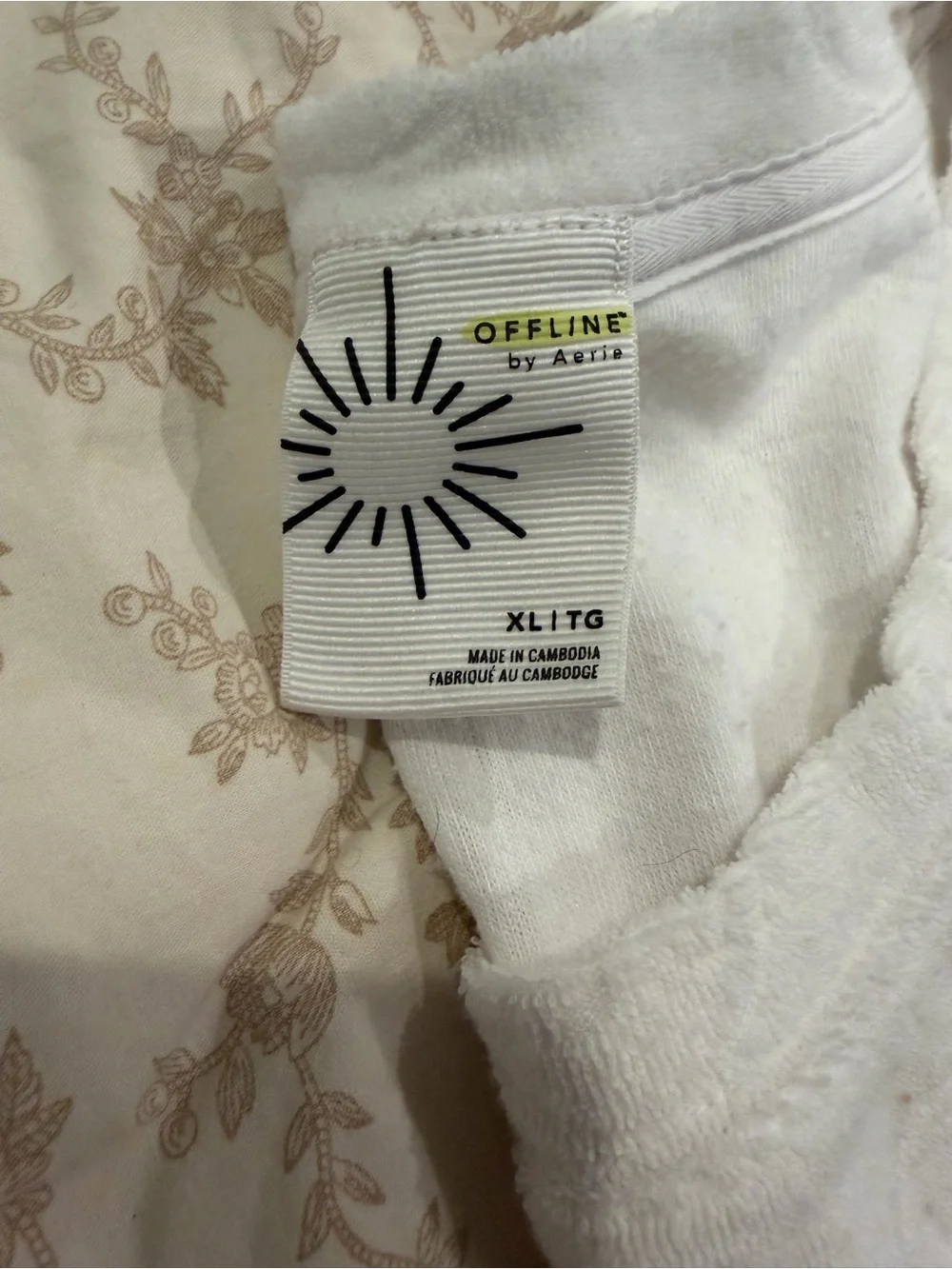 aerie White Terry Lounge Set